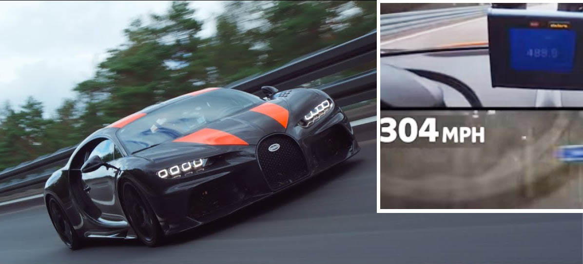 A modified Chiron hits 304.77mph at Ehra-Lessien