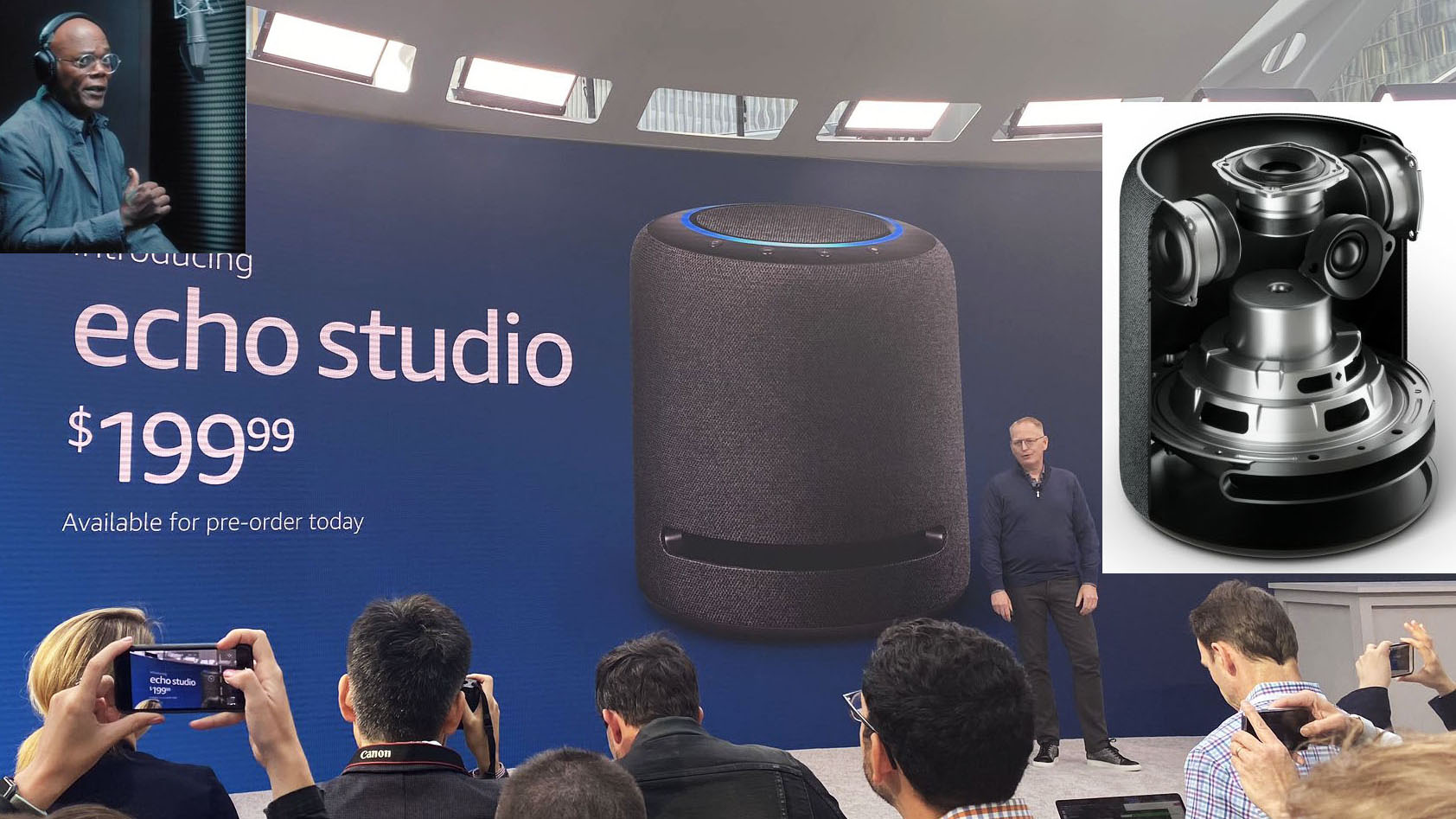 The news was announced at an Amazon event in Seattle studio speakers to use Alexa.
