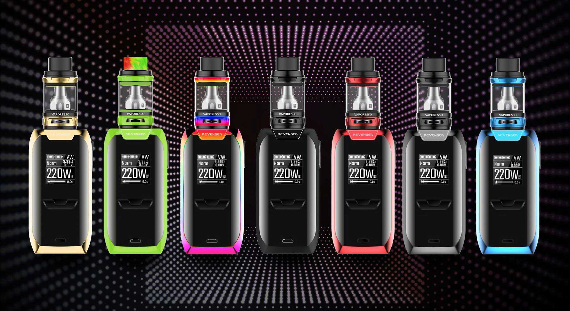 The Revenger by Vaporesso utilizes an advanced chipset OMNI Board 2.0 up to 220W vaping.