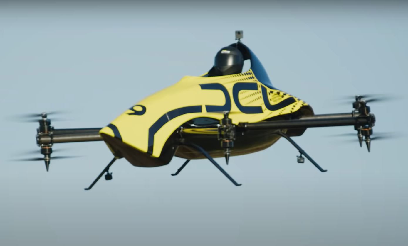 Groundbreaking Manned Aerobatic Drone Flying race