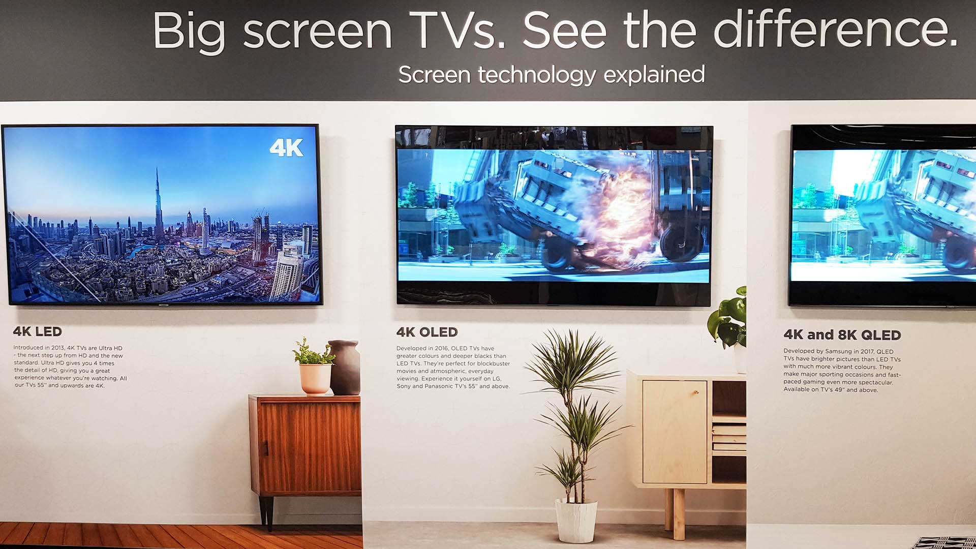 4K QLED OLED Televisions LG Samsung Sony