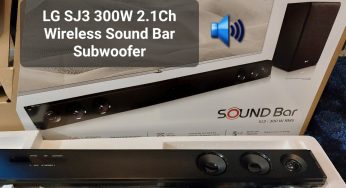 LG SJ3 300W 2.1 Bluetooth Wireless Sound Bar Subwoofer speaker setup